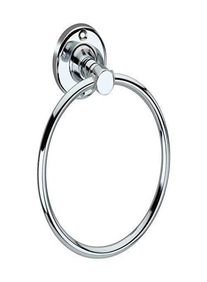 Elexa Hardware Stainless Steel Towel Ring Holder | Chrome Finish Towel Hanger for Bathroom & Kitchen | Pack of 1 - Image 1